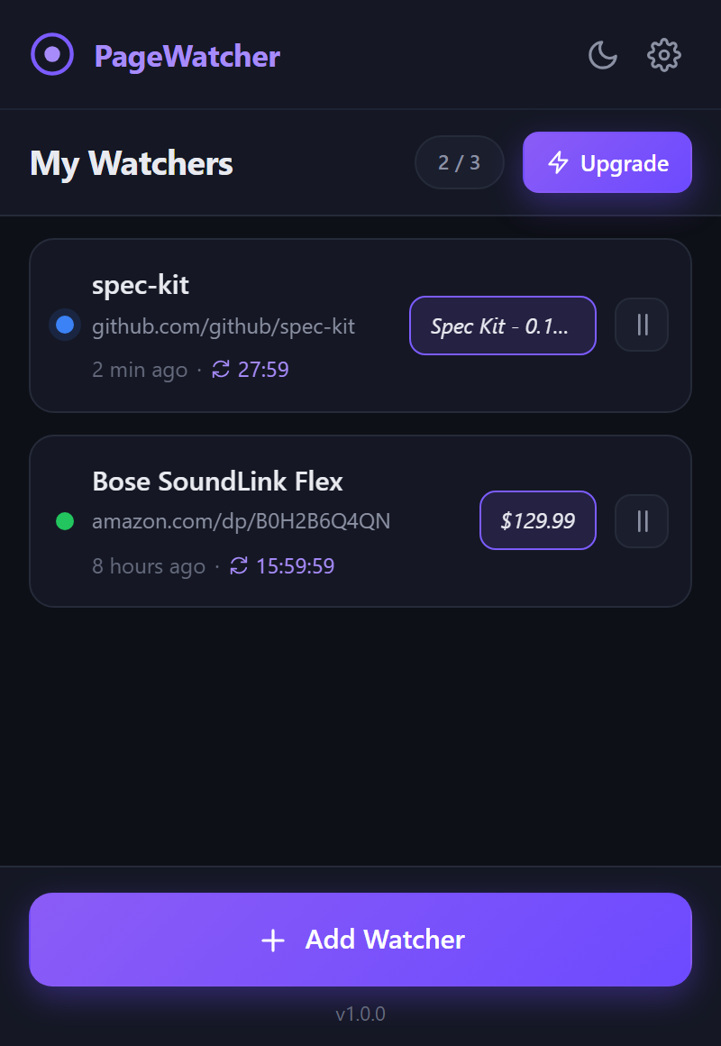The watcher list
